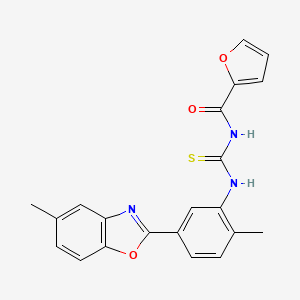 N-{[2-methyl-5-(5-methyl-1,3-benzoxazol-2-yl)phenyl]carbamothioyl}furan-2-carboxamide