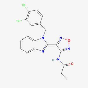 N-{4-[1-(3,4-dichlorobenzyl)-1H-benzimidazol-2-yl]-1,2,5-oxadiazol-3-yl}propanamide