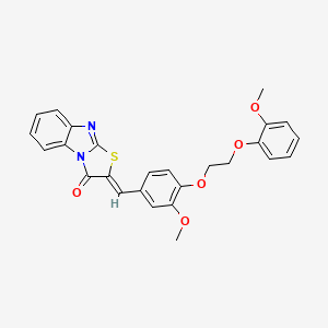 (2Z)-2-{3-methoxy-4-[2-(2-methoxyphenoxy)ethoxy]benzylidene}[1,3]thiazolo[3,2-a]benzimidazol-3(2H)-one