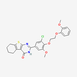 2-{3-chloro-5-methoxy-4-[2-(2-methoxyphenoxy)ethoxy]phenyl}-5,6,7,8-tetrahydro[1]benzothieno[2,3-d]pyrimidin-4(3H)-one