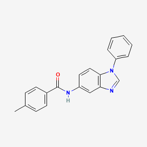 4-methyl-N-(1-phenyl-1H-benzimidazol-5-yl)benzamide