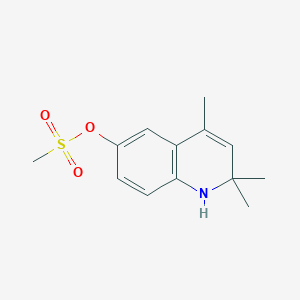 molecular formula C13H17NO3S B15037187 2,2,4-Trimethyl-1,2-dihydroquinolin-6-yl methanesulfonate 