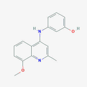 3-[(8-Methoxy-2-methylquinolin-4-yl)amino]phenol