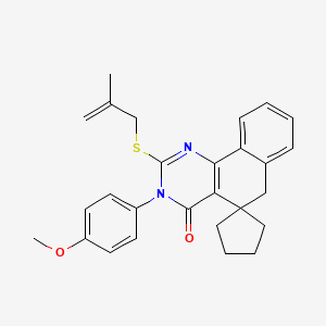 3-(4-Methoxyphenyl)-2-[(2-methylprop-2-EN-1-YL)sulfanyl]-4,6-dihydro-3H-spiro[benzo[H]quinazoline-5,1'-cyclopentan]-4-one