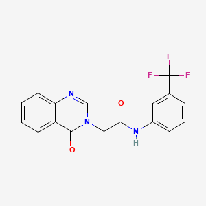 molecular formula C17H12F3N3O2 B15037245 2-(4-oxo-3,4-dihydroquinazolin-3-yl)-N-[3-(trifluoromethyl)phenyl]acetamide 