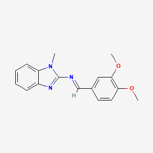 N-[(1E)-(3,4-dimethoxyphenyl)methylene]-1-methyl-1H-benzimidazol-2-amine