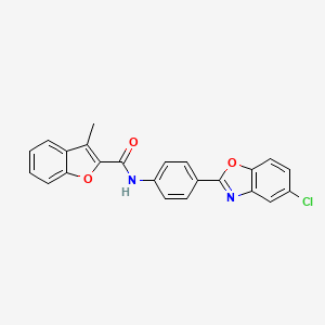 N-[4-(5-chloro-1,3-benzoxazol-2-yl)phenyl]-3-methyl-1-benzofuran-2-carboxamide