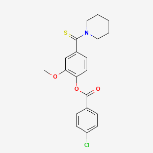 2-Methoxy-4-(piperidin-1-ylcarbonothioyl)phenyl 4-chlorobenzoate