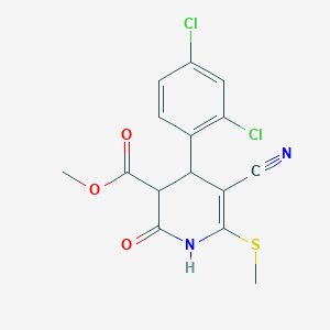 Methyl 5-cyano-4-(2,4-dichlorophenyl)-6-(methylsulfanyl)-2-oxo-1,2,3,4-tetrahydropyridine-3-carboxylate