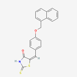 (5E)-5-[4-(naphthalen-1-ylmethoxy)benzylidene]-2-thioxo-1,3-thiazolidin-4-one