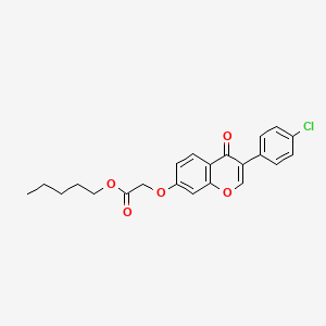 pentyl {[3-(4-chlorophenyl)-4-oxo-4H-chromen-7-yl]oxy}acetate