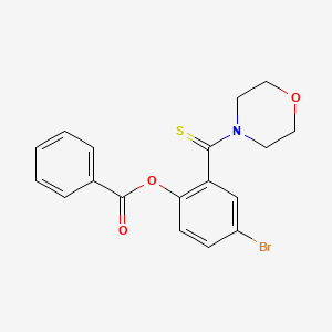 [4-bromo-2-(morpholine-4-carbothioyl)phenyl] benzoate