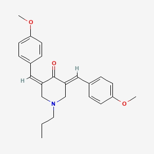 (3Z,5E)-3,5-bis[(4-methoxyphenyl)methylidene]-1-propylpiperidin-4-one