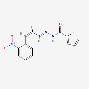 N'-[(1E,2Z)-3-(2-nitrophenyl)prop-2-en-1-ylidene]thiophene-2-carbohydrazide