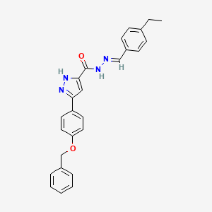 3-(4-(Benzyloxy)phenyl)-N'-(4-ethylbenzylidene)-1H-pyrazole-5-carbohydrazide