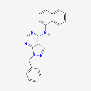 N-[(4Z)-1-benzyl-1,7-dihydro-4H-pyrazolo[3,4-d]pyrimidin-4-ylidene]naphthalen-1-amine