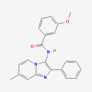 3-methoxy-N-(7-methyl-2-phenylimidazo[1,2-a]pyridin-3-yl)benzamide