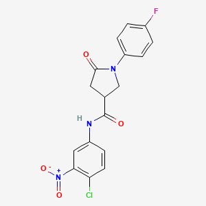 N-(4-chloro-3-nitrophenyl)-1-(4-fluorophenyl)-5-oxopyrrolidine-3-carboxamide