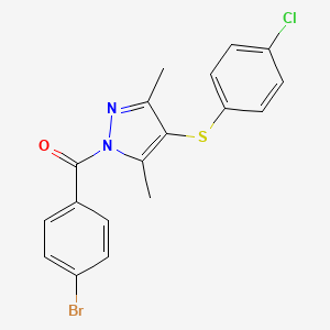 1-(4-bromobenzoyl)-4-[(4-chlorophenyl)thio]-3,5-dimethyl-1H-pyrazole