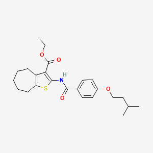 ethyl 2-{[4-(3-methylbutoxy)benzoyl]amino}-5,6,7,8-tetrahydro-4H-cyclohepta[b]thiophene-3-carboxylate