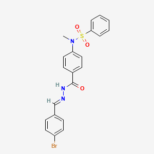 molecular formula C21H18BrN3O3S B15037497 N-(4-{[(2E)-2-(4-bromobenzylidene)hydrazinyl]carbonyl}phenyl)-N-methylbenzenesulfonamide 