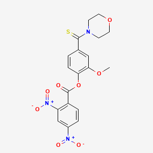 [2-methoxy-4-(morpholine-4-carbothioyl)phenyl] 2,4-dinitrobenzoate