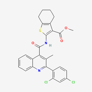 Methyl 2-({[2-(2,4-dichlorophenyl)-3-methylquinolin-4-yl]carbonyl}amino)-4,5,6,7-tetrahydro-1-benzothiophene-3-carboxylate