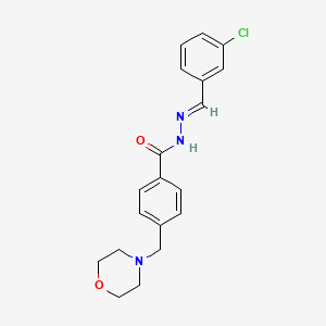 N'-[(E)-(3-chlorophenyl)methylidene]-4-(morpholin-4-ylmethyl)benzohydrazide