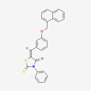 (5E)-5-[3-(naphthalen-1-ylmethoxy)benzylidene]-3-phenyl-2-thioxo-1,3-thiazolidin-4-one