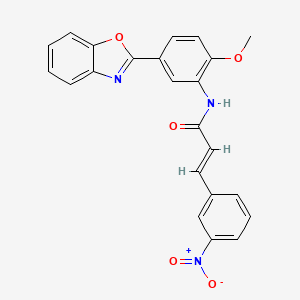 (2E)-N-[5-(1,3-benzoxazol-2-yl)-2-methoxyphenyl]-3-(3-nitrophenyl)prop-2-enamide