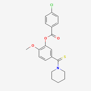 2-Methoxy-5-(piperidin-1-ylcarbonothioyl)phenyl 4-chlorobenzoate