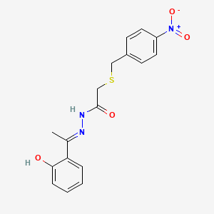 2-({4-nitrobenzyl}sulfanyl)-N'-[1-(2-hydroxyphenyl)ethylidene]acetohydrazide