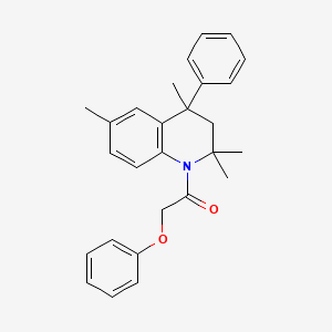 2-phenoxy-1-(2,2,4,6-tetramethyl-4-phenyl-3,4-dihydroquinolin-1(2H)-yl)ethanone