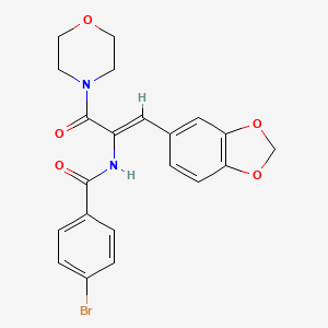 N-[(1Z)-1-(1,3-benzodioxol-5-yl)-3-(morpholin-4-yl)-3-oxoprop-1-en-2-yl]-4-bromobenzamide