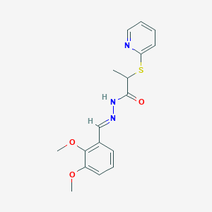 N'-[(E)-(2,3-dimethoxyphenyl)methylidene]-2-(pyridin-2-ylsulfanyl)propanehydrazide