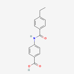 molecular formula C16H15NO3 B15037695 4-[(4-ethylbenzoyl)amino]benzoic Acid 