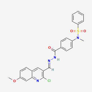 N-(4-{N'-[(E)-(2-Chloro-7-methoxyquinolin-3-YL)methylidene]hydrazinecarbonyl}phenyl)-N-methylbenzenesulfonamide