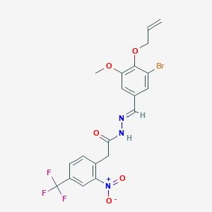 molecular formula C20H17BrF3N3O5 B15037714 (2-Nitro-4-trifluoromethyl-phenyl)-acetic acid (4-allyloxy-3-bromo-5-methoxy-benzylidene)-hydrazide 