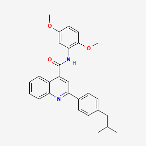 N-(2,5-dimethoxyphenyl)-2-[4-(2-methylpropyl)phenyl]quinoline-4-carboxamide