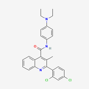 2-(2,4-dichlorophenyl)-N-[4-(diethylamino)phenyl]-3-methylquinoline-4-carboxamide