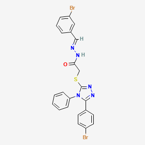 molecular formula C23H17Br2N5OS B15037739 N'-[(E)-(3-bromophenyl)methylidene]-2-{[5-(4-bromophenyl)-4-phenyl-4H-1,2,4-triazol-3-yl]sulfanyl}acetohydrazide CAS No. 303103-28-8