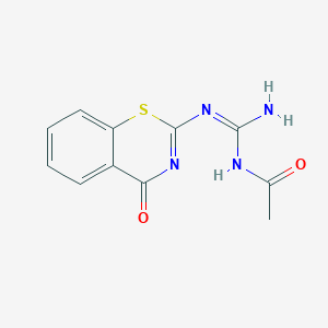 N-{N-[(2E)-4-oxo-3,4-dihydro-2H-1,3-benzothiazin-2-ylidene]carbamimidoyl}acetamide