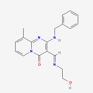 2-(Benzylamino)-3-[(E)-[(2-hydroxyethyl)imino]methyl]-9-methyl-4H-pyrido[1,2-A]pyrimidin-4-one