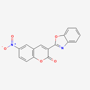 molecular formula C16H8N2O5 B15037813 3-(1,3-Benzoxazol-2-yl)-6-nitro-2H-chromen-2-one 