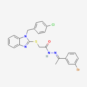 N'-[(E)-1-(3-Bromophenyl)ethylidene]-2-{[1-(4-chlorobenzyl)-1H-benzimidazol-2-YL]sulfanyl}acetohydrazide