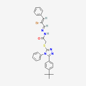 molecular formula C29H28BrN5OS B15037887 N'-[(1E,2Z)-2-bromo-3-phenylprop-2-en-1-ylidene]-2-{[5-(4-tert-butylphenyl)-4-phenyl-4H-1,2,4-triazol-3-yl]sulfanyl}acetohydrazide CAS No. 307975-58-2