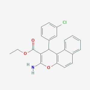 Ethyl 3-amino-1-(3-chlorophenyl)-1H-benzo[f]chromene-2-carboxylate