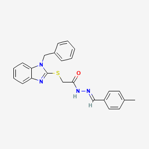 2-[(1-benzyl-1H-benzimidazol-2-yl)sulfanyl]-N'-[(E)-(4-methylphenyl)methylidene]acetohydrazide