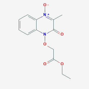 molecular formula C13H14N2O5 B15037948 ethyl [(3-methyl-4-oxido-2-oxoquinoxalin-1(2H)-yl)oxy]acetate 