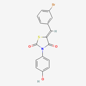 (5Z)-5-[(3-bromophenyl)methylidene]-3-(4-hydroxyphenyl)-1,3-thiazolidine-2,4-dione